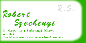 robert szechenyi business card